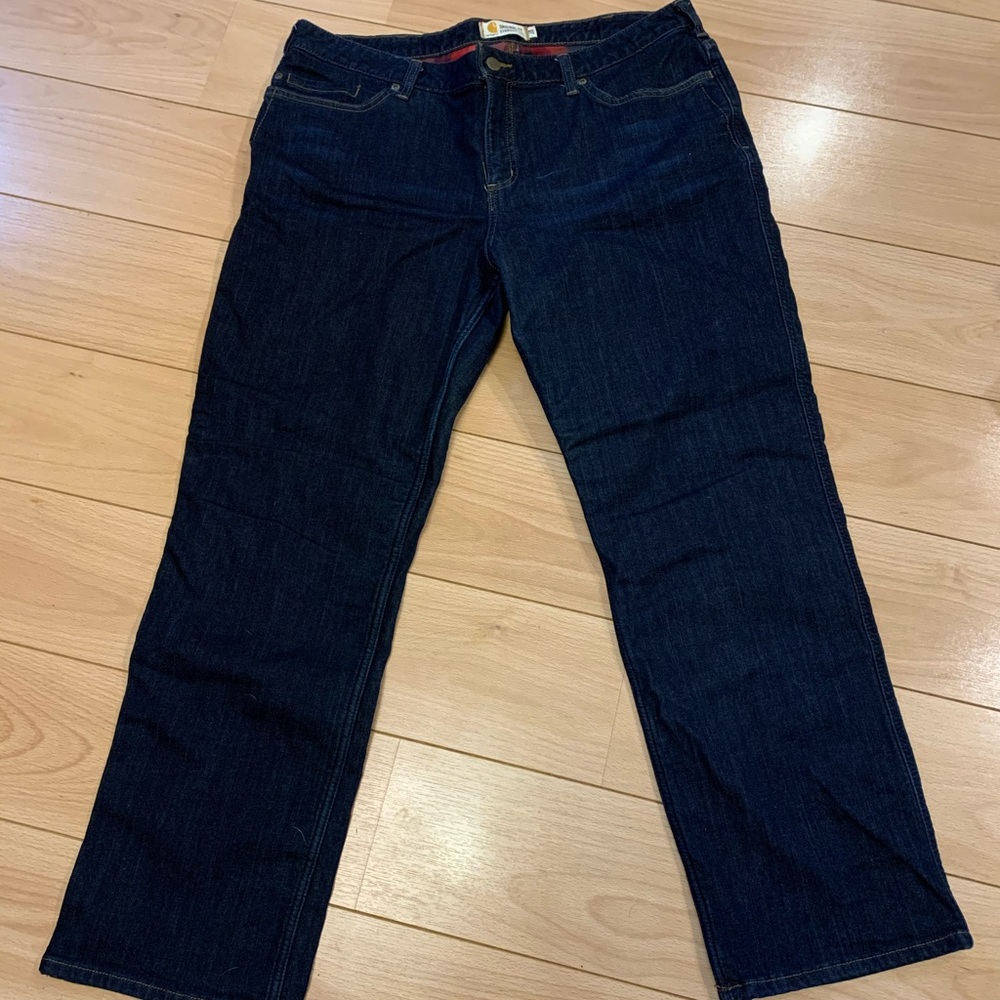 Carhartt Original Fit Blaine Flannel Lined Jeans